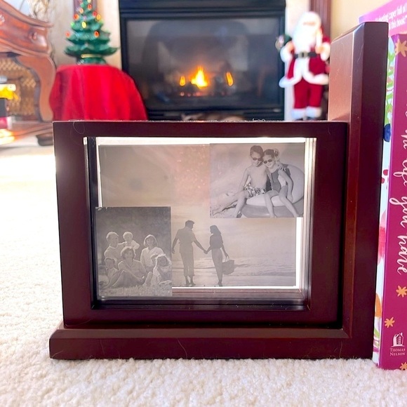 Brand New Jordan Mark Solid Wood Cherry Finish Photo Picture Frame Bookends Pair - Picture 3 of 16